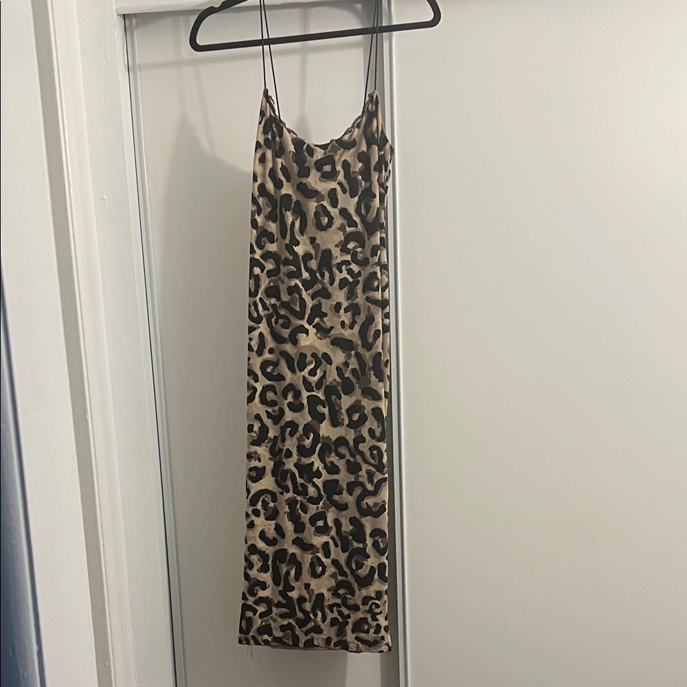 JLUXLABEL Animal Print Midi Dress